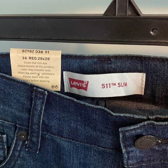 Levi's 511 Youth Teen Boys Jean Size 16 Regular 28x28 Slim Fit New with tags - Picture 3 of 7